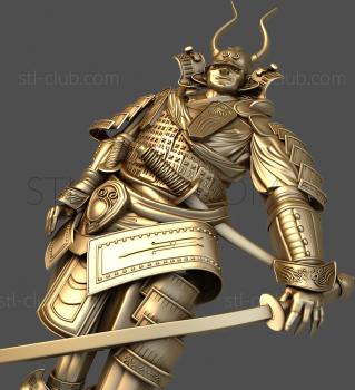 3D model Japanese warrior (STL)